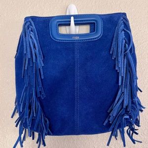 Maje Suede Fringe Mini Purse